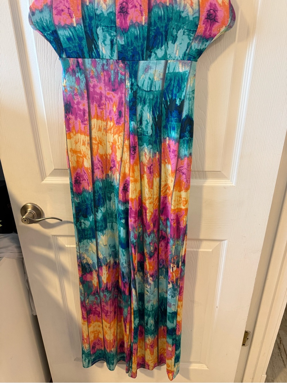 Women’s Multicolor Tie-Dye Halter Jumpsuit - Picture 3 of 6